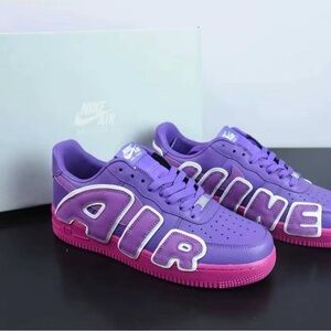 Nike Air Purple Sneakers with Pink Soles